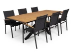 Tierra Outdoor Zestaw Ogrodowy Orion Teak Table 220 cm z 6 Krzesłami Foxx Teak